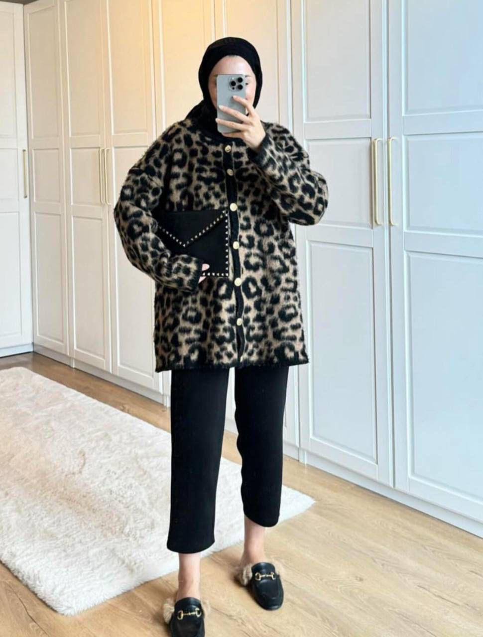 Cardigan luipaard